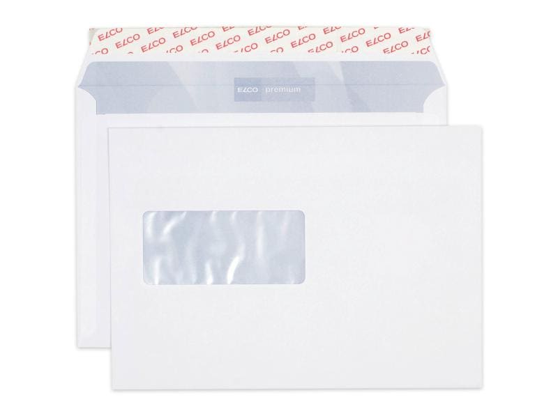 ELCO Enveloppe Premium C5 avec fenêtre à gauche, 500 pièces