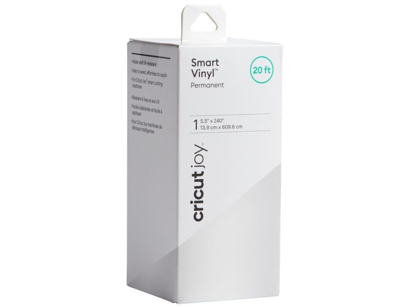 Cricut Film de vinyle Joy Permanent, 13.9 x 609.6 cm, blanc