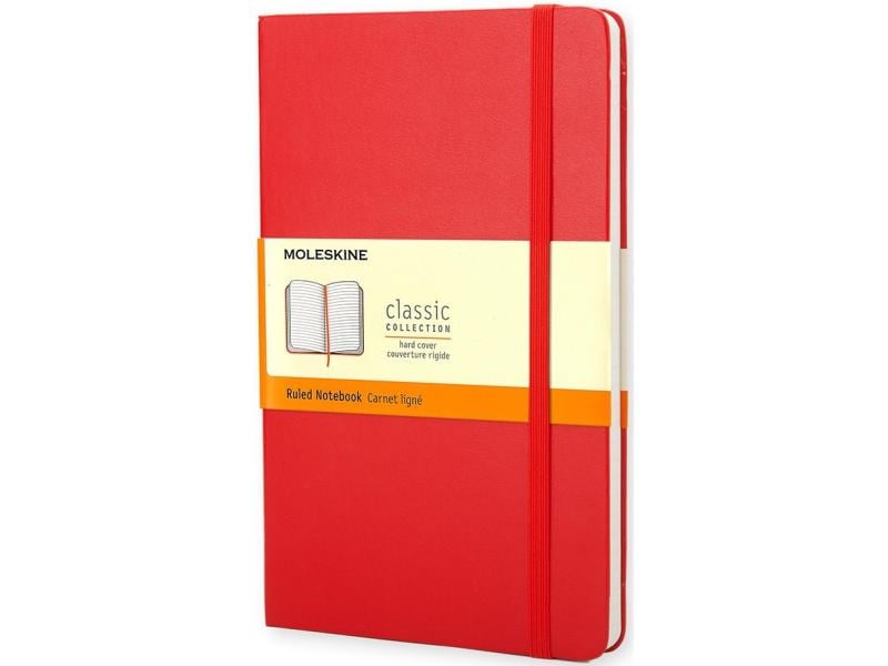 Moleskine Bloc-notes Classic A5 À lignes, Rouge, 240 pages