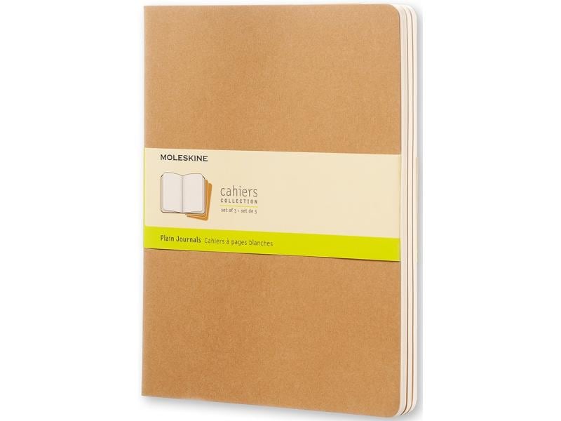 Moleskine Bloc-notes XL Viergeensemble de Brun clairtrois