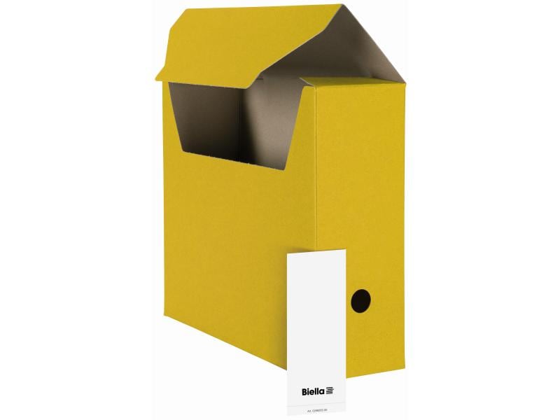 Biella Boîte d’archivage A4 Jaune, 10 pièces