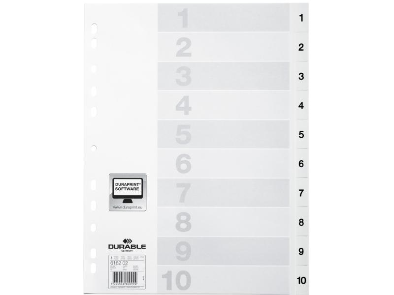DURABLE Registre A4 1-10, avec feuille d'index