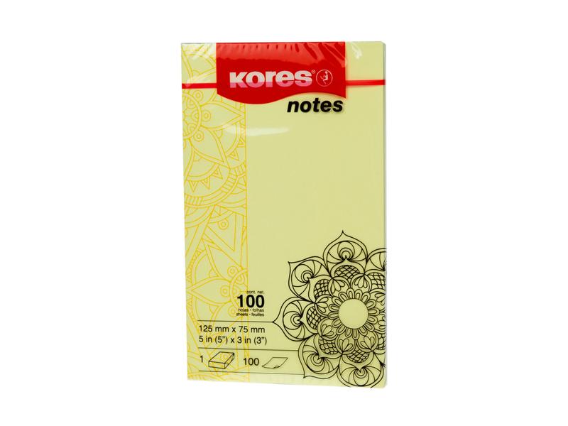 Kores Fiche de bloc-notes Mandala 12.5 x 7.5 cm, Jaune