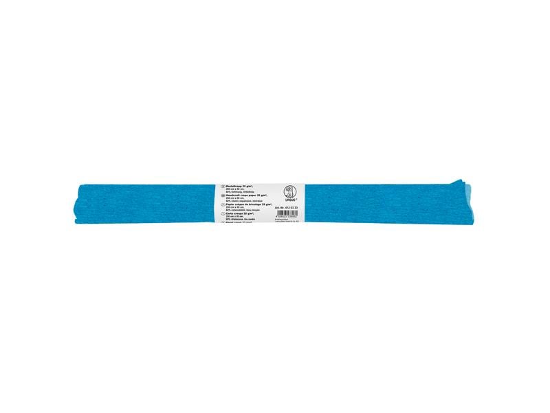 URSUS Papier crêpe 50 cm x 2,5 m, 32 g/m², bleu moyen
