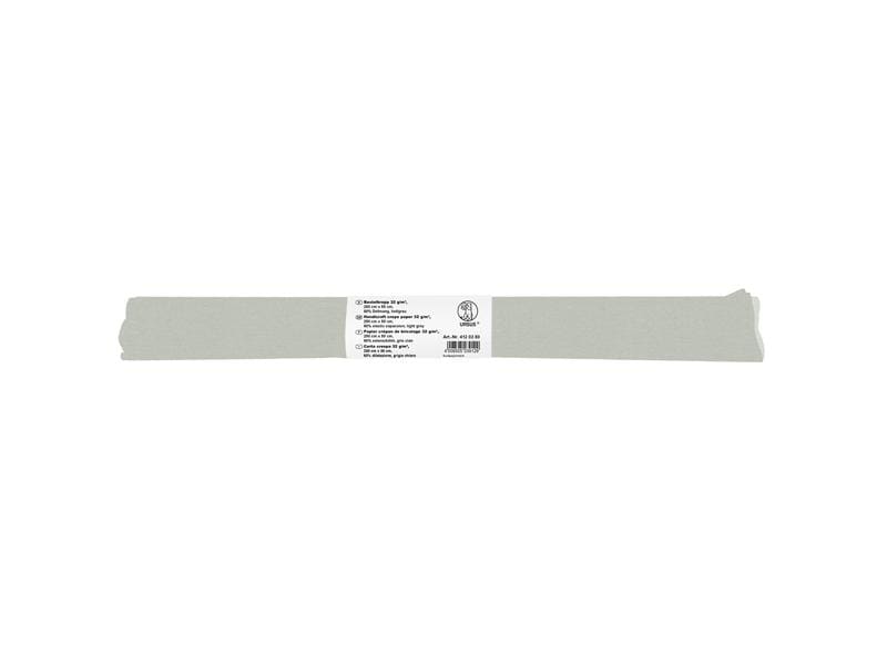 URSUS Papier crêpe 50 cm x 2,5 m, 32 g/m², gris clair
