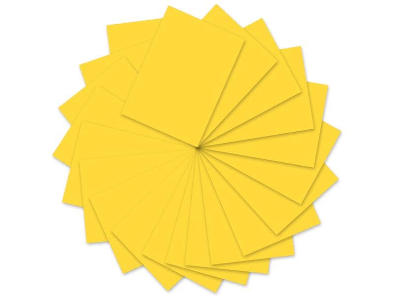 URSUS Papier coloré A4, 130 g/m², 100 feuilles, jaune foncé