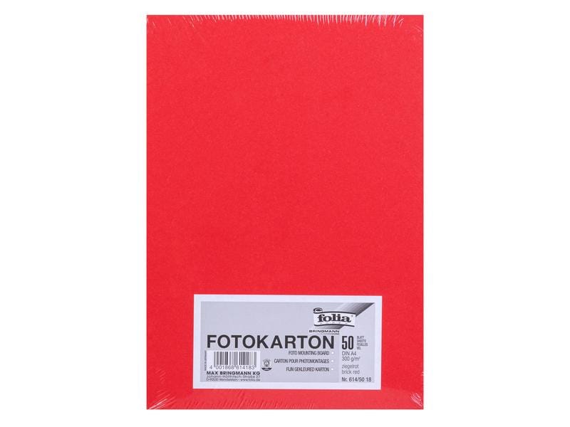 Folia Papier cartonné A4, 300 g/m², 50 feuilles, rouge brique