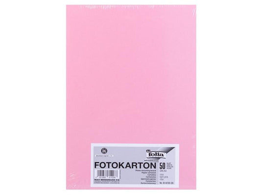 Folia Papier cartonné A4, 300 g/m², 50 feuilles, rose