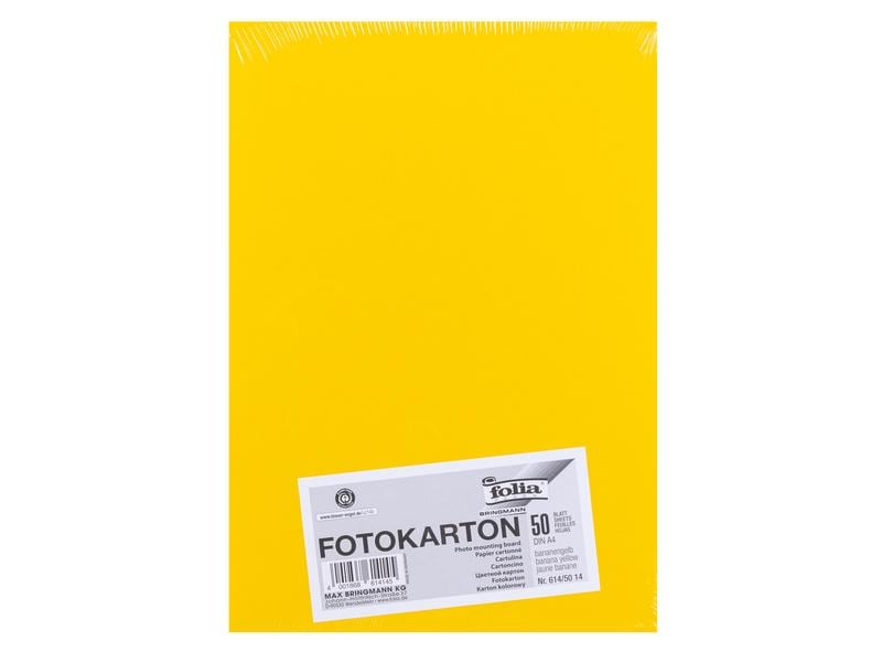 Folia Papier cartonné A4, 300 g/m², 50 feuilles, jaune banane
