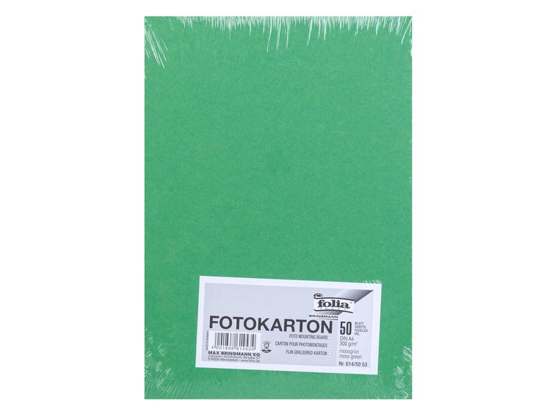 Folia Papier cartonné A4, 300 g/m², 50 feuilles, vert mousse