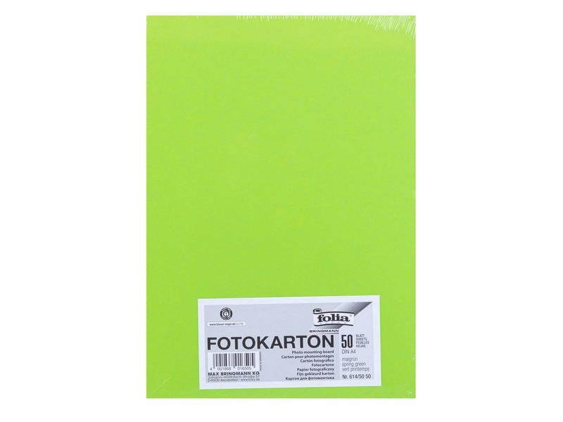 Folia Papier cartonné A4, 300 g/m², 50 feuilles, vert mai