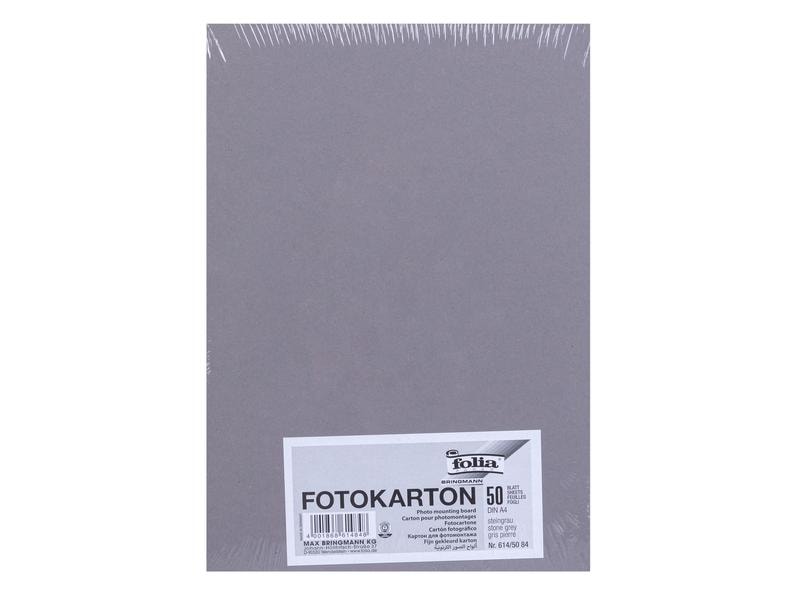 Folia Papier cartonné A4, 300 g/m², 50 feuilles, gris pierre