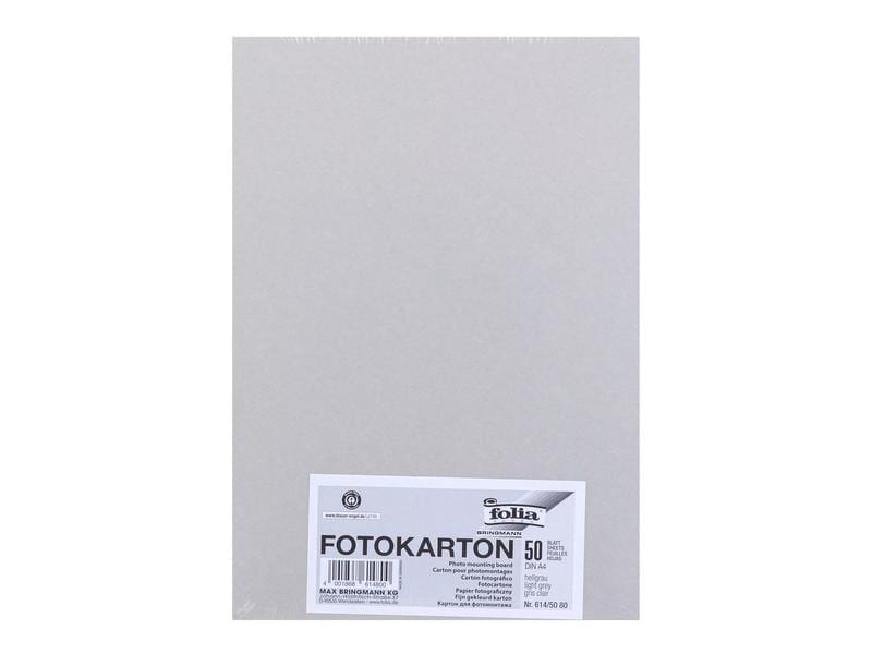 Folia Papier cartonné A4, 300 g/m², 50 feuilles, gris clair