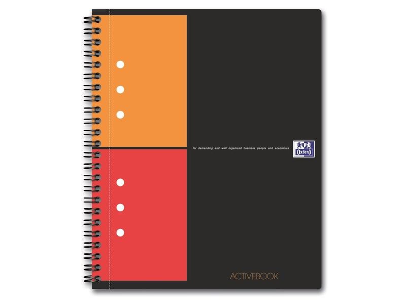 Oxford Carnet de notes International Activebook, A5 +, À carreaux, Gris