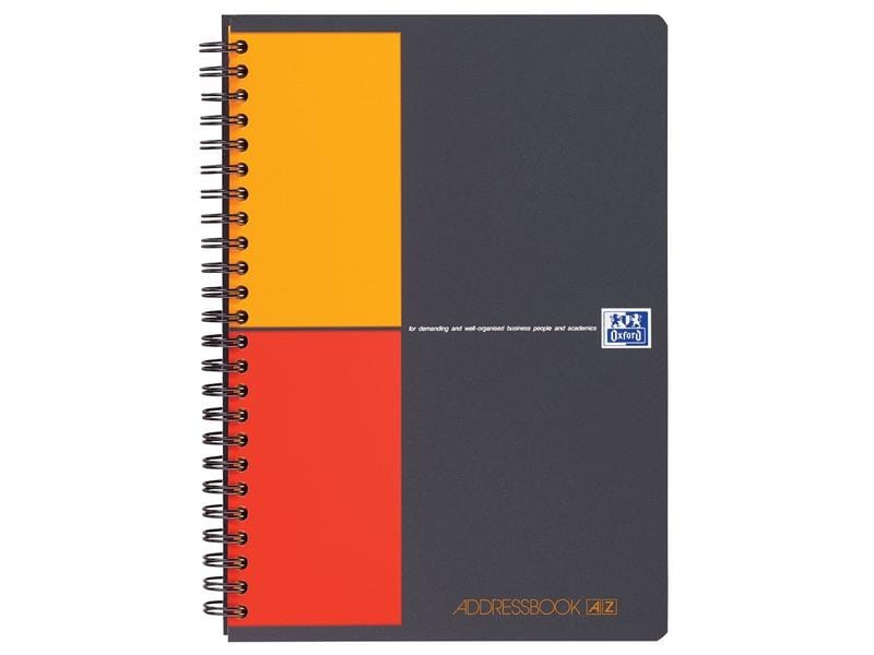 Oxford Carnet d’adresses International, A5, À lignes, Gris