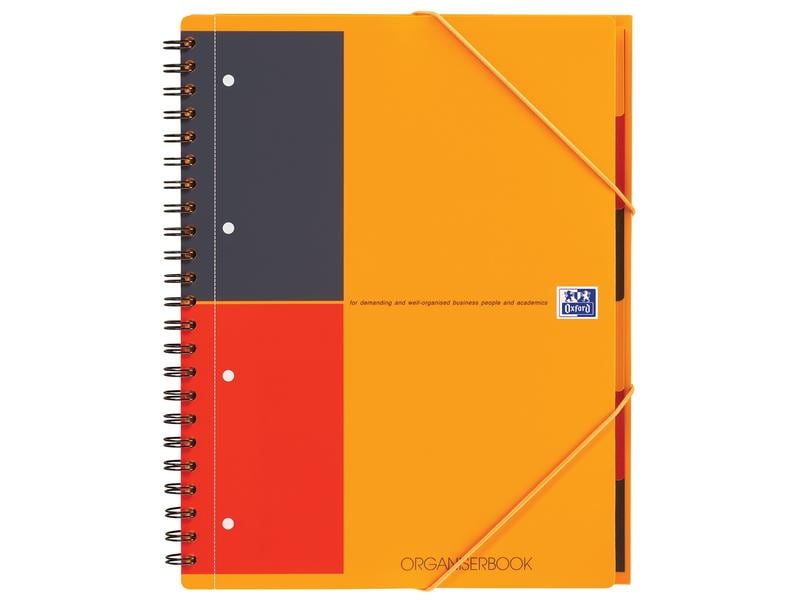 Oxford Carnet de notes International Organiserbook, A4 +, À lignes, Orange