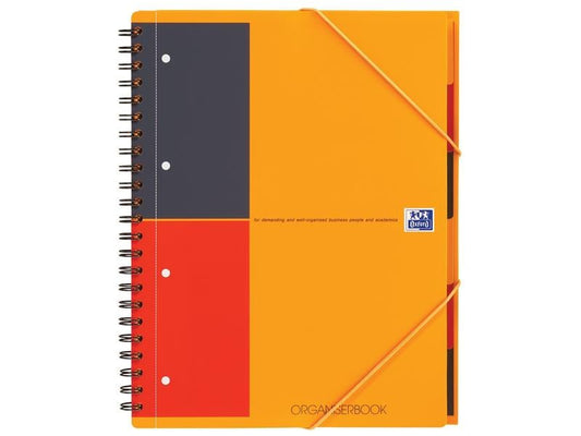 Oxford Carnet de notes International Organiserbook, A4 +, À lignes, Orange