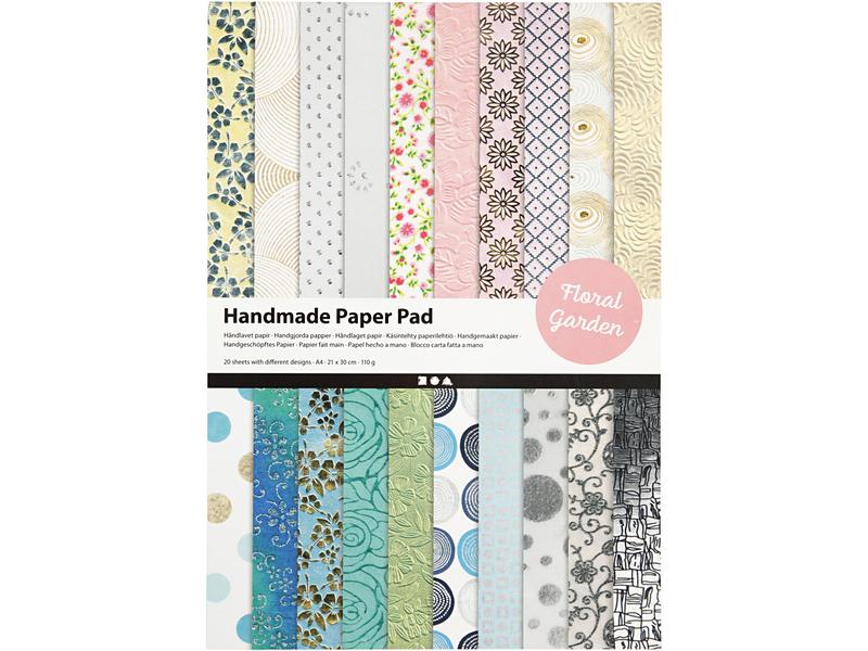 Creativ Company Papier fait à la main A4 20 feuilles, Multicolore