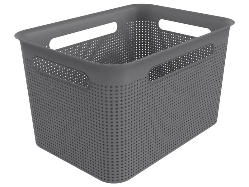 Rotho Boîte de rangement Brisen 16 l, Anthracite