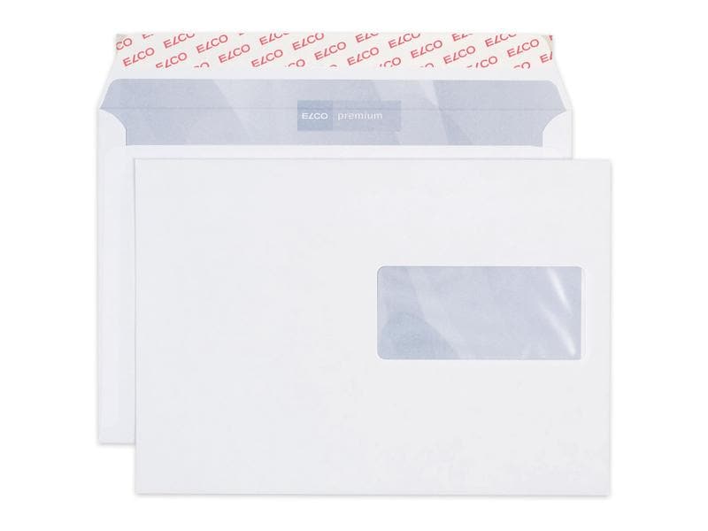 ELCO Enveloppe Premium C5 avec fenêtre à droite, 500 pièces