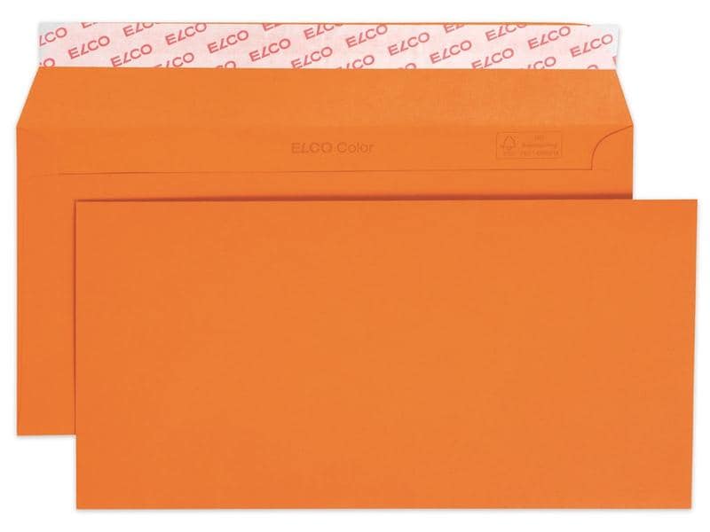 ELCO Enveloppe Color C5/6, Pas de fenêtres, 25 Pièce/s, Orange