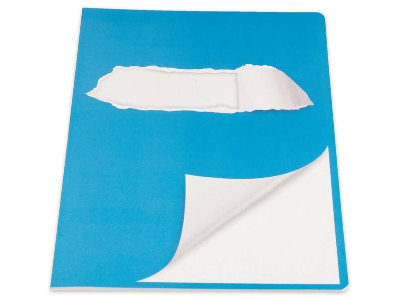 ELCO Cahier d'école A4, Vierge, Bleu/Blanc