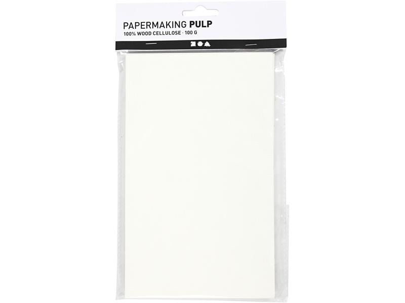 Creativ Company Papier fait à la main 20 x 12 cm, 100 g, blanc