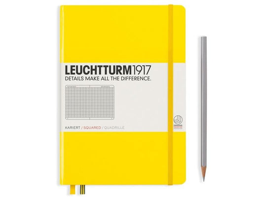 Leuchtturm Bloc-notes Medium A5, À carreaux, 2-pièces, citron