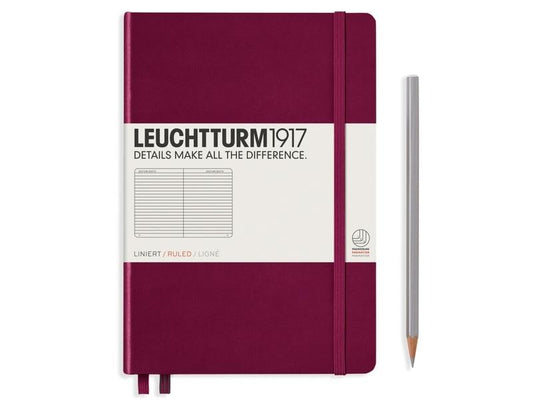 Leuchtturm Bloc-notes Medium A5, À lignes, 2-pièces, Port Rouge