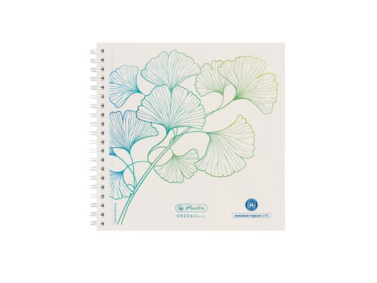 Herlitz Carnet de notes Greenline 8 x 14.8 cm, Pois, Ginkgo
