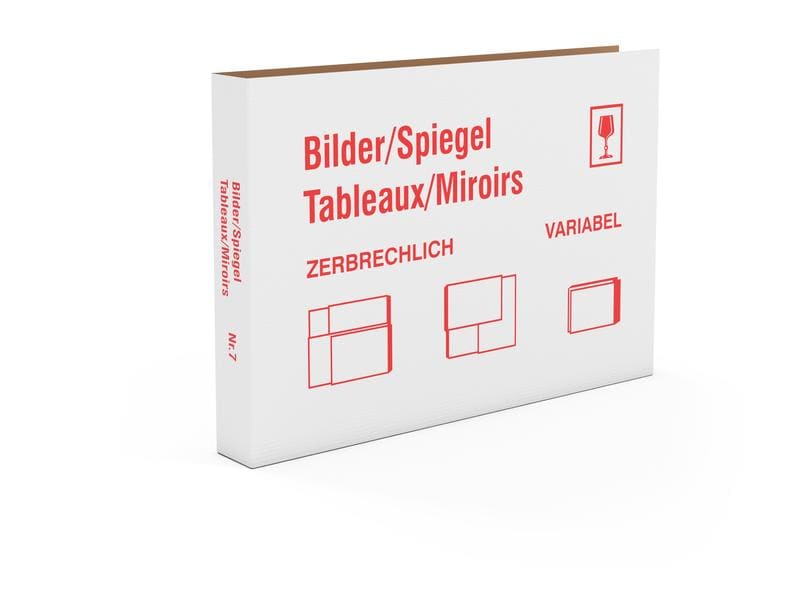 Antalis Carton de déménagement 82 x 56 x 9 cm 20 pièces, Blanc