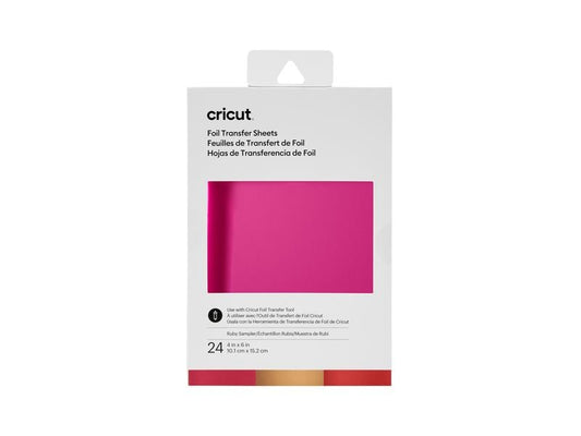 Cricut Film de transfert 10,1 x 15,2 cm, Rubis, 24 feuilles