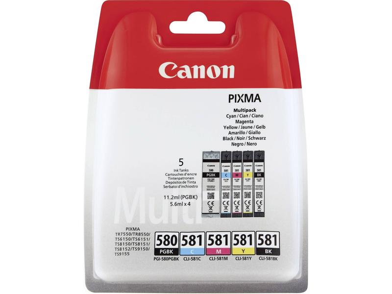 Canon Encre PGI-580/CLI-581 BK, C, M, Y