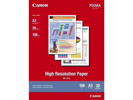 Canon Papier photo HR-101N High Resolution A3 106 g/m² 20 Pièce/s