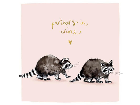 Cart Carte de félicitations Partners in crime 15 x 15 cm