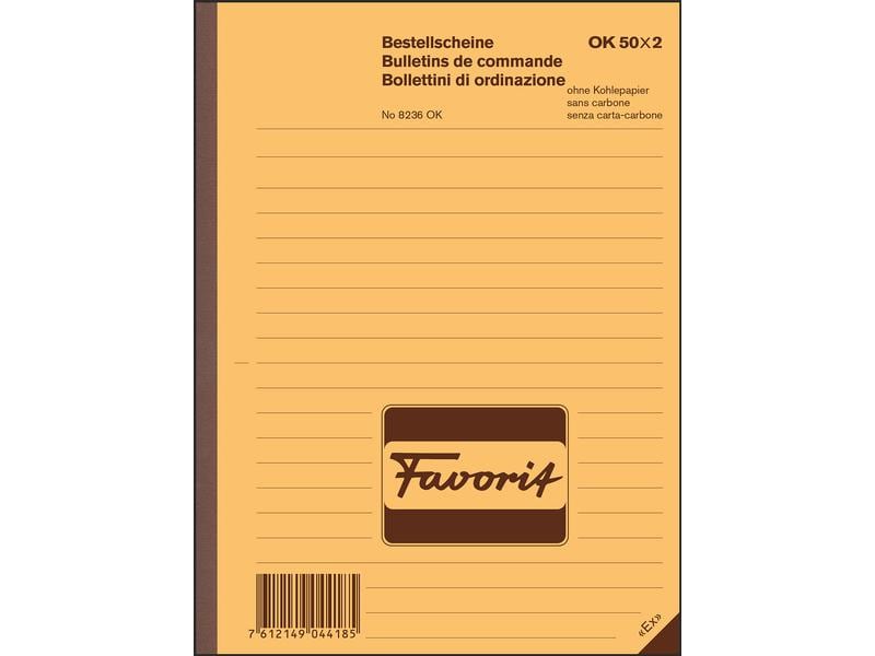Favorit Bloc autocopiant 156 x 210 mm Bons de commande