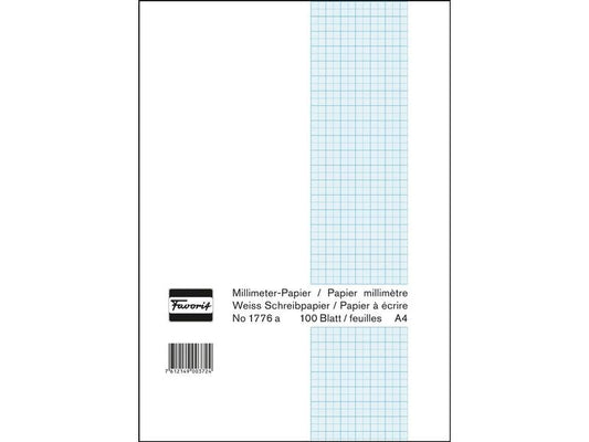 Favorit Bloc-notes 21 x 29.7 cm, 100 feuilles, blanc/bleu