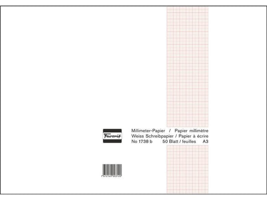 Favorit Bloc-notes 42 x 29.7 cm, 50 feuilles, blanc/marron
