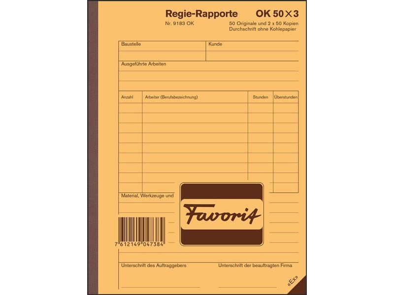 Favorit Bloc autocopiant 156 x 210 mm, Rapporteurs du directeur