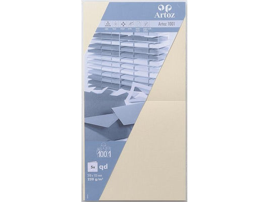Artoz Carte vierge 1001, 15.5 x 15.5 cm, 5 feuilles, Chamois