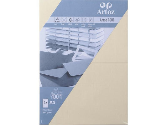 Artoz Carte vierge 1001, A5, 5 feuilles, Chamois