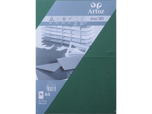 Artoz Carte vierge 1001, A5, 5 feuilles, Racinggreen