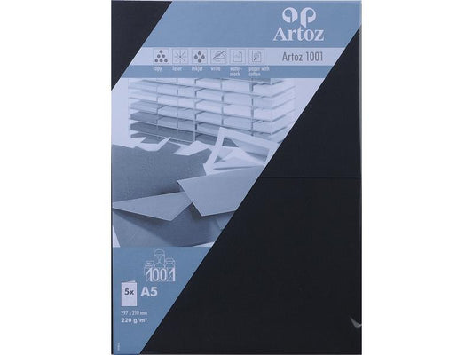 Artoz Carte vierge 1001, A5, 5 feuilles, noir