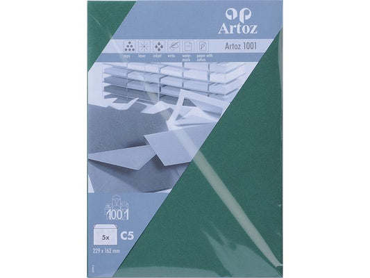 Artoz Enveloppe 1001, C5, 5 Pièce/s, Racinggreen