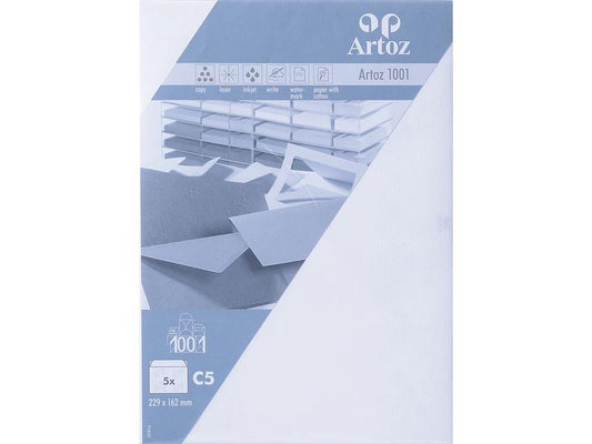 Artoz Enveloppe 1001, C5, 5 Pièce/s, Fleur blanche
