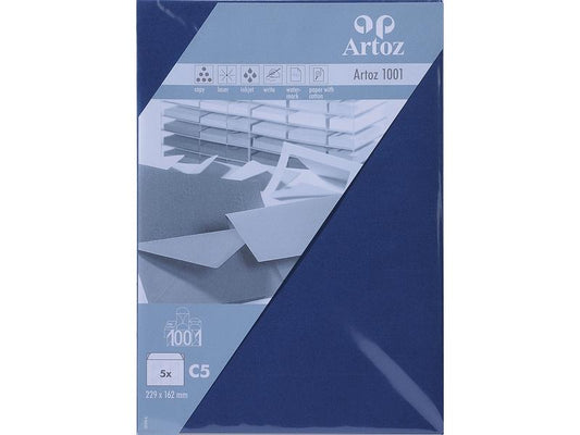 Artoz Enveloppe 1001, C5, 5 Pièce/s, Bleu classique
