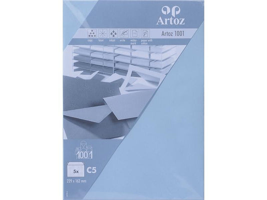 Artoz Enveloppe 1001, C5, 5 Pièce/s, Bleu pastel