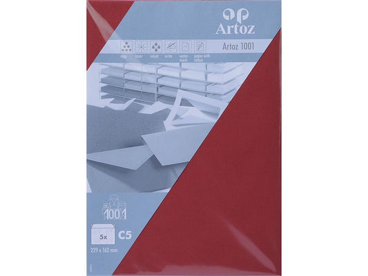 Artoz Enveloppe 1001, C5, 5 Pièce/s, Vin rouge