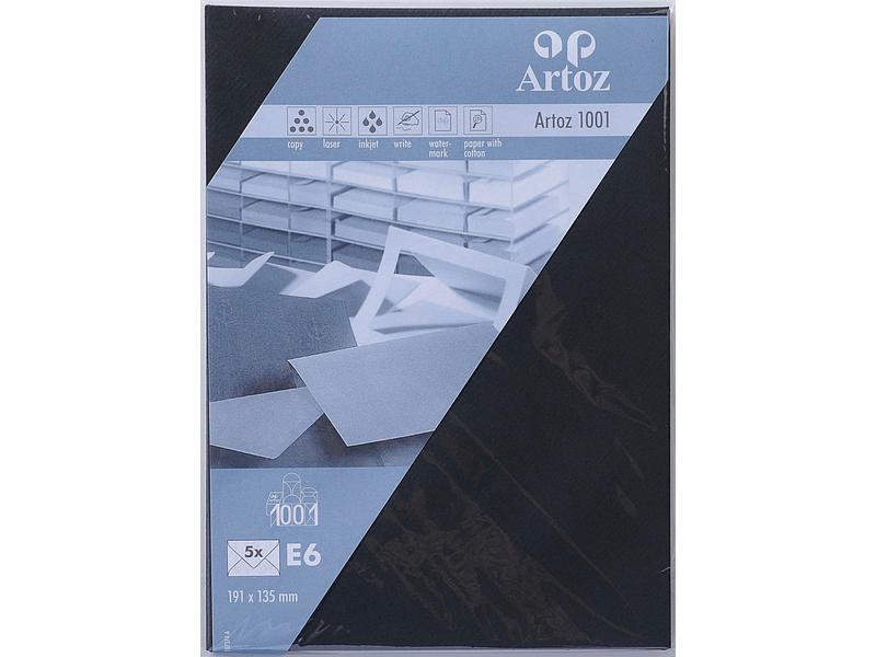 Artoz Enveloppe 1001, E6, 5 Pièce/s, Noir