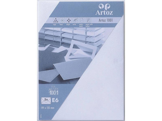Artoz Enveloppe 1001, E6, 5 Pièce/s, Fleur blanche